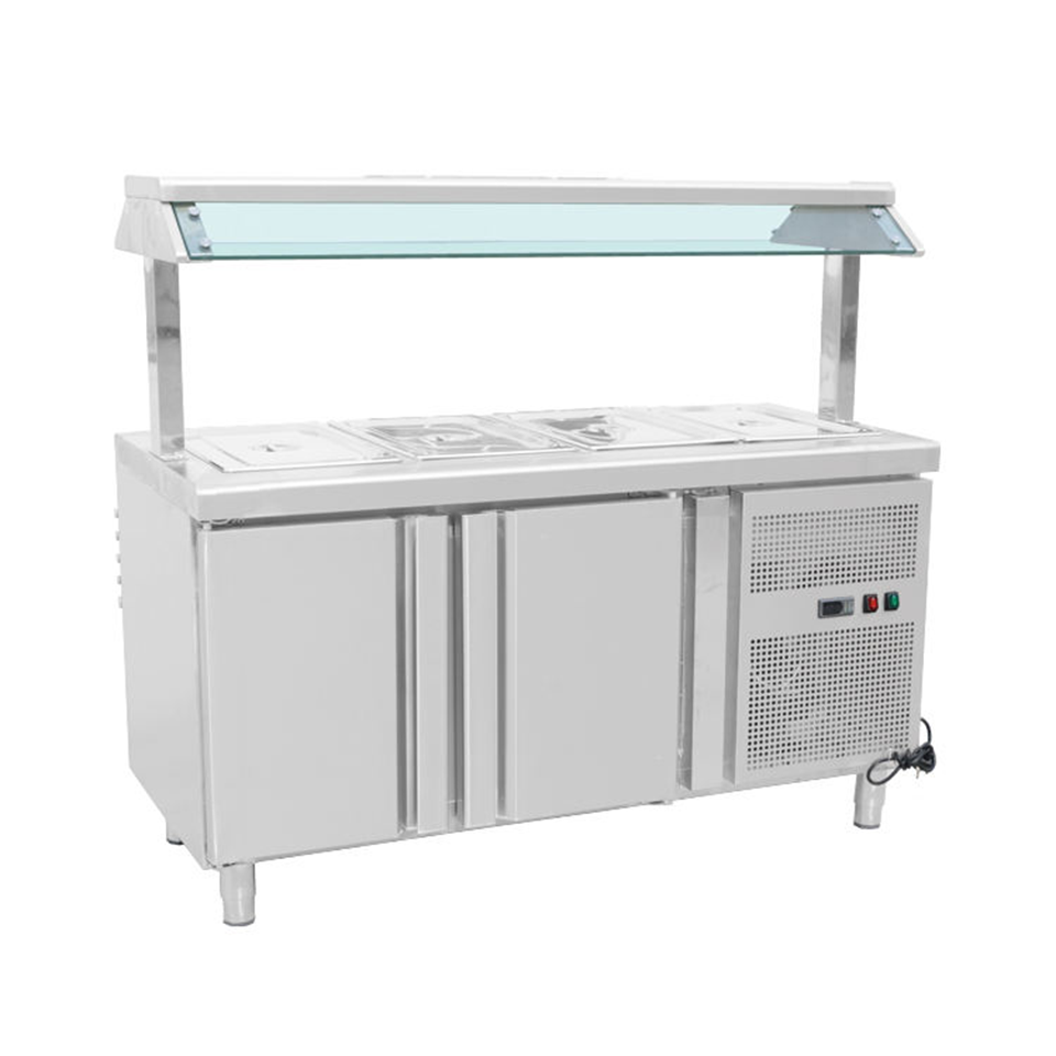 Commercial Glass Display Refrigerator 0–8°C for Supermarket Produce and Bakery