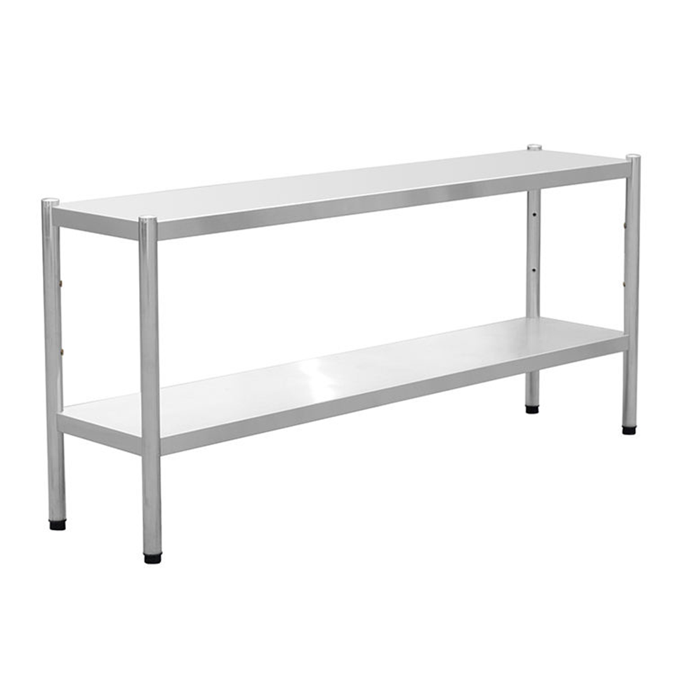 Commercial Stainless Steel Inox Workbench Two-Layer for Kitchens and Catering