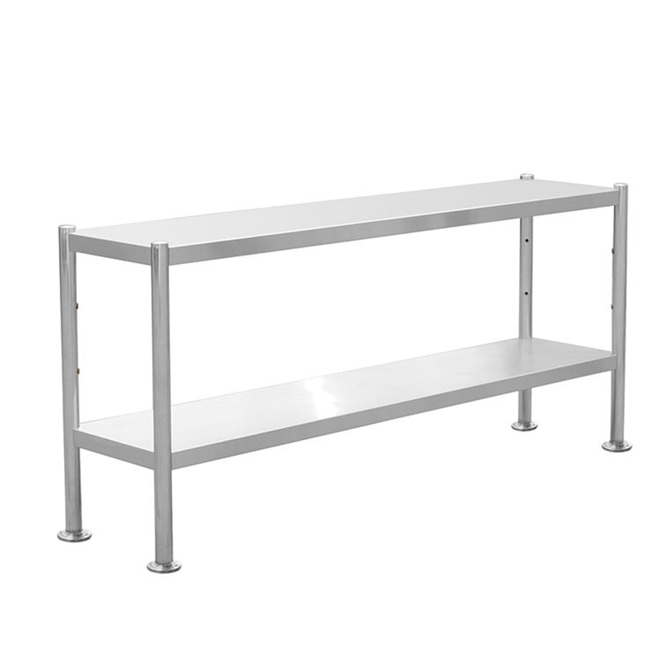 Commercial Stainless Steel Inox Workbench Two-Layer for Kitchens and Catering