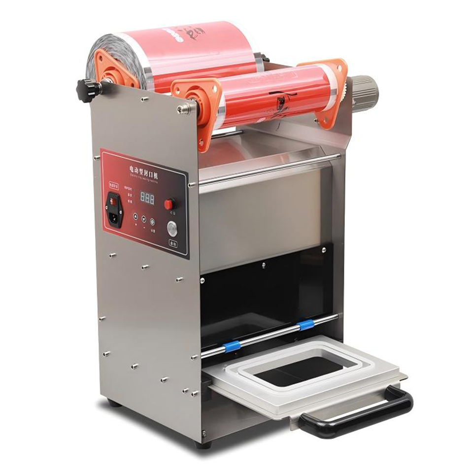 DF300T Semi-Automatic Electric Tray Sealer for Food Containers Cups and Lids
