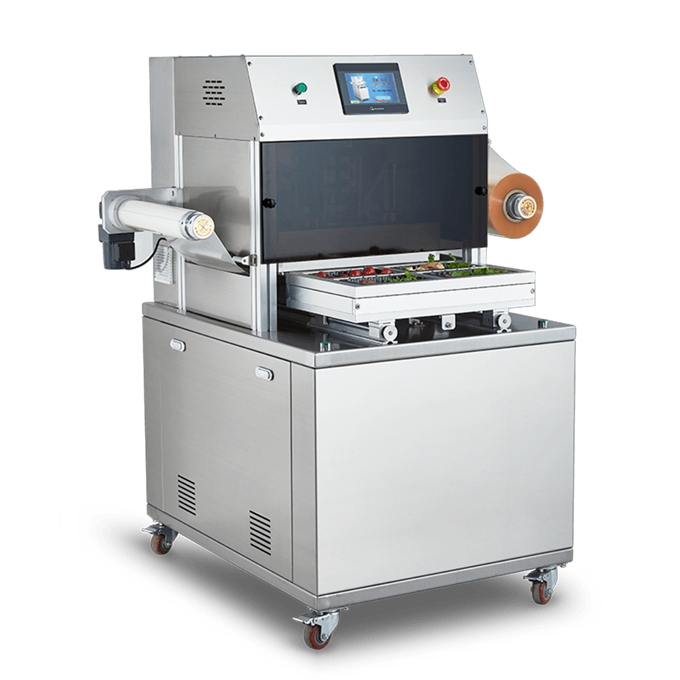 DQ440L-V Vertical MAP Vacuum Packaging Machine Gas Flush Sealer 440mm Film