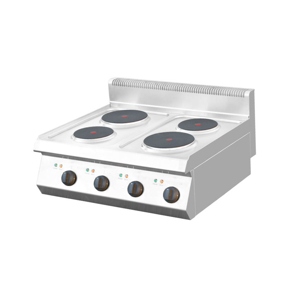 E-DS-700X Commercial 4-Burner Electric Cooktop Stainless Steel 9.2 kW