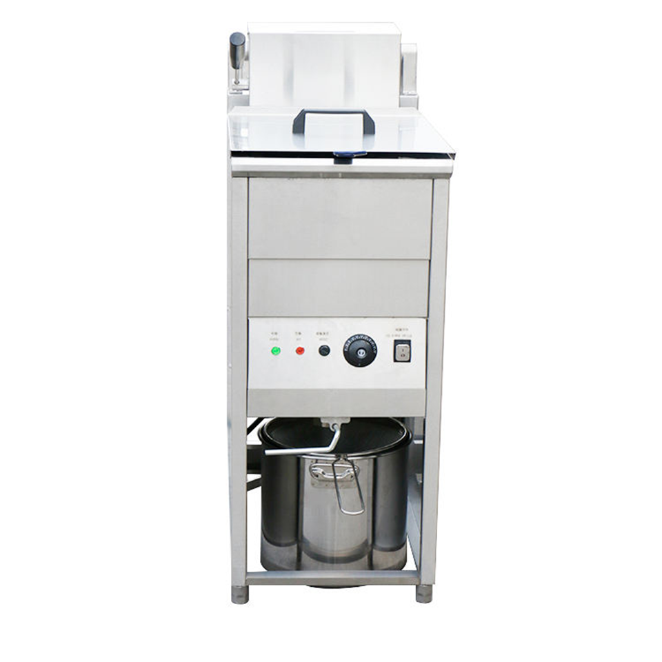 E-DZ-12F Electric Fryer 4kW Compact Stand with Oil Filtration for Snack Bars