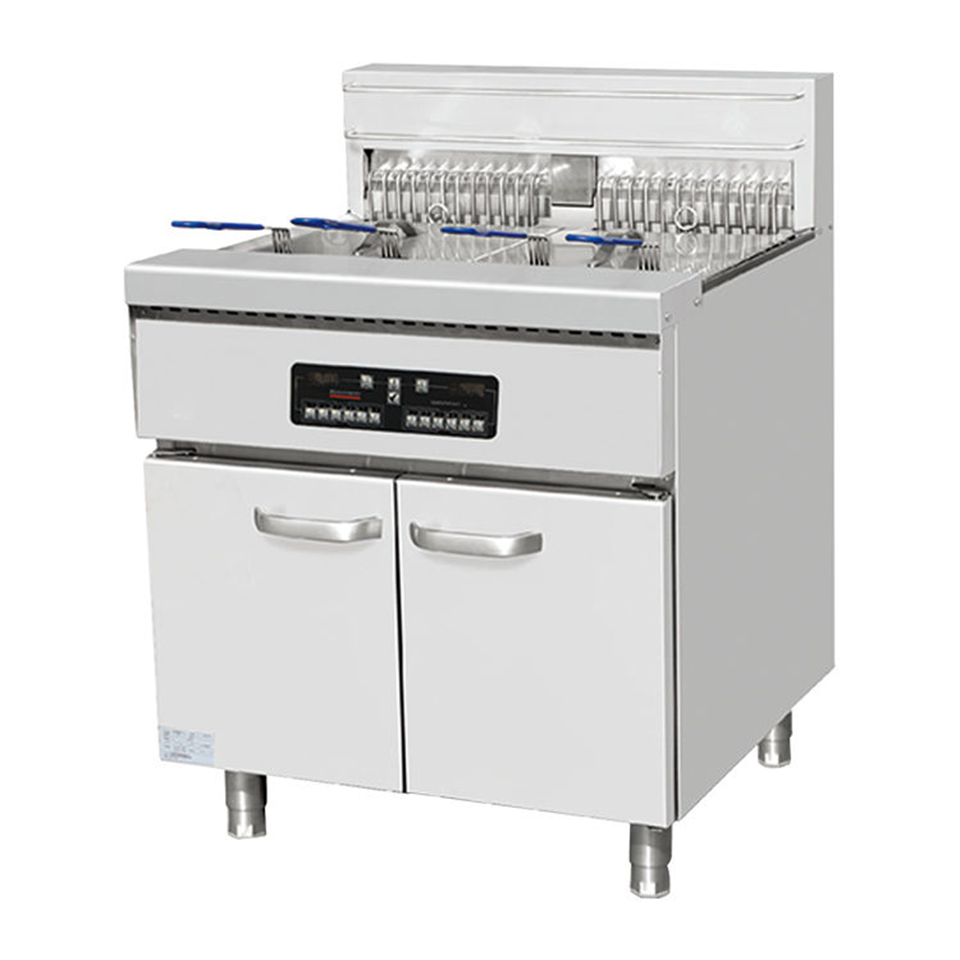 E-DZ-800G Electric Fryer Dual Tank 4 Baskets