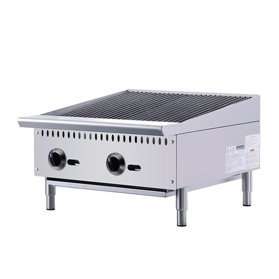 E-RQH-48 Heavy Duty Gas Grill 48 Inch Commercial Stainless Steel Portable