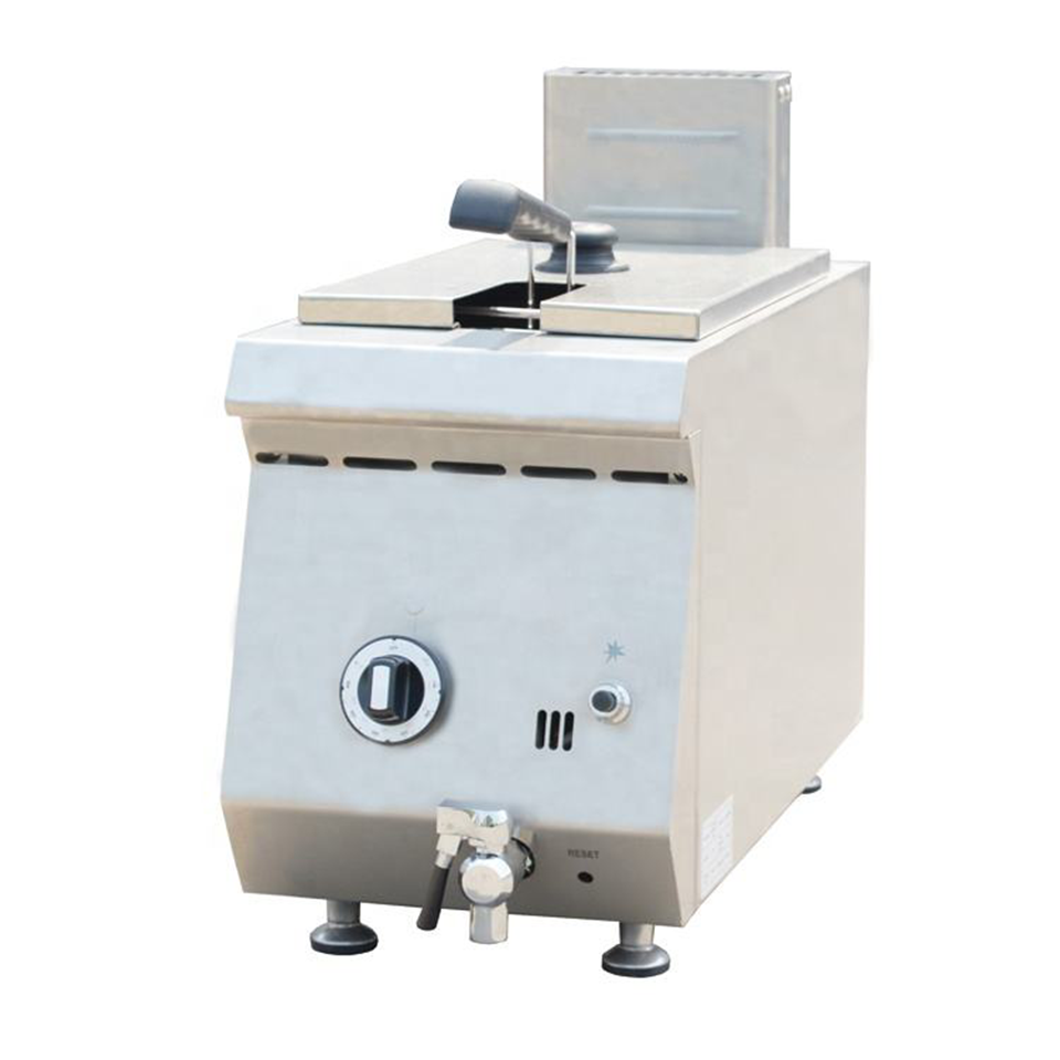E-RQZ-400X Gas Fryer Single Tank 10kW 10L Oil Capacity
