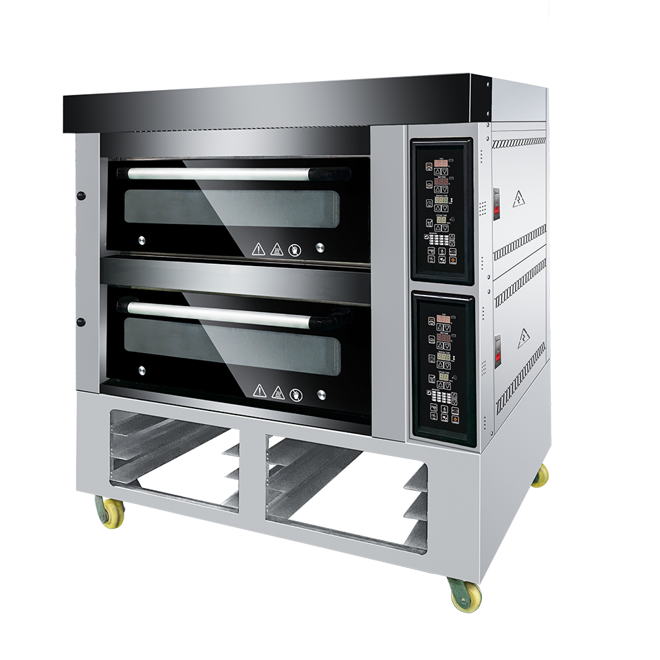 Efficient Gas Deck Oven 2 4 Trays for Artisan Bread and Pizza