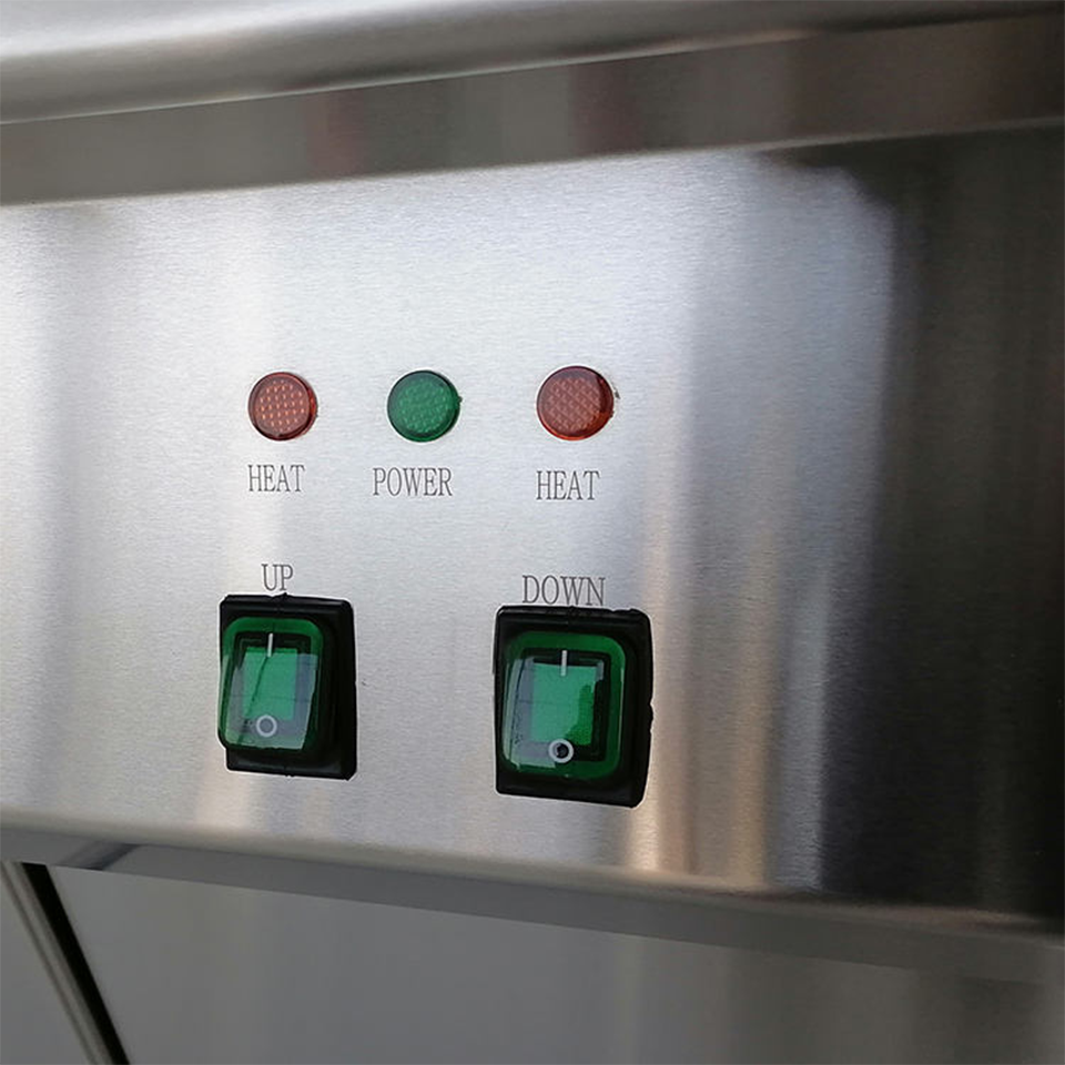 Electric Fry Holding Warmer with Dual Lamps for Fast Food and Snack Bars