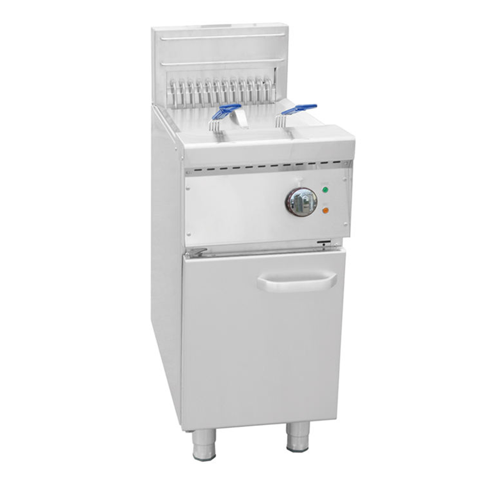 Electric Fryer 18kW 35-40L Dual Basket Thermostat Control Floor-Standing