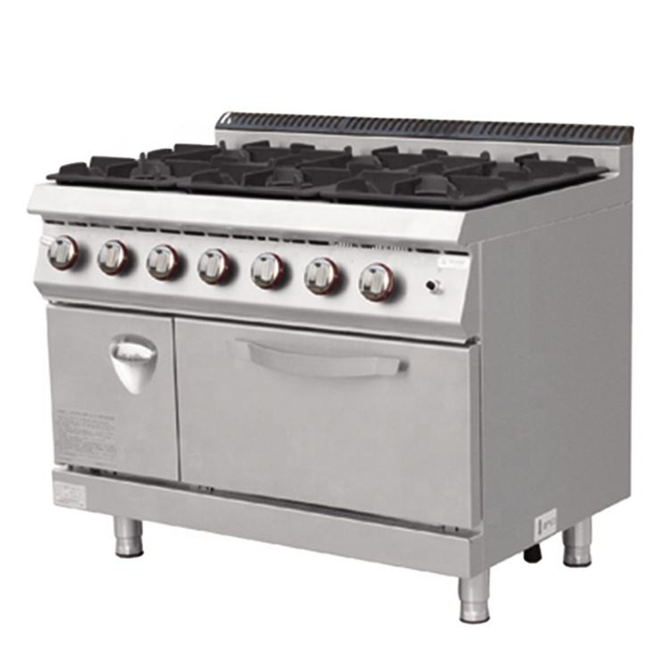 High-Power Gas Range E-RQB-700-6AG Stainless Steel 38.8kW Commercial Cooker