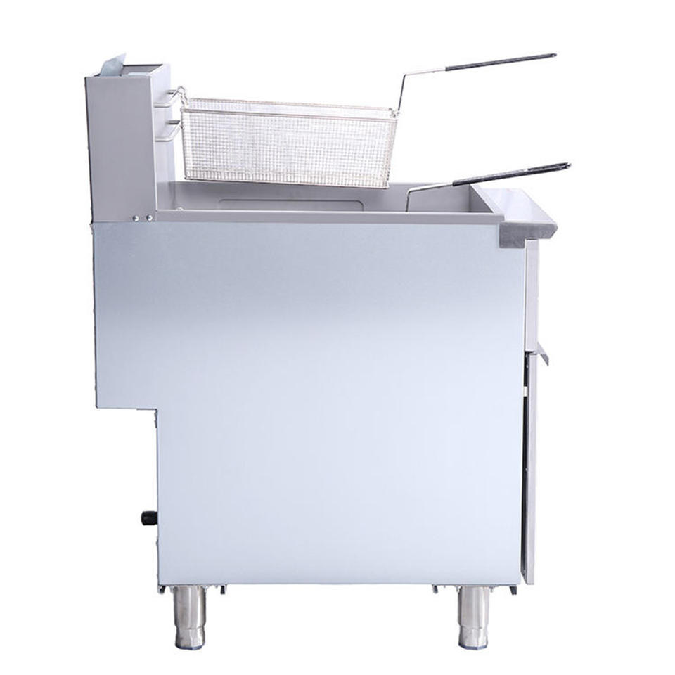 KB-F5-BJC Gas Fryer 30L Capacity 44kW Stainless Steel Professional Use