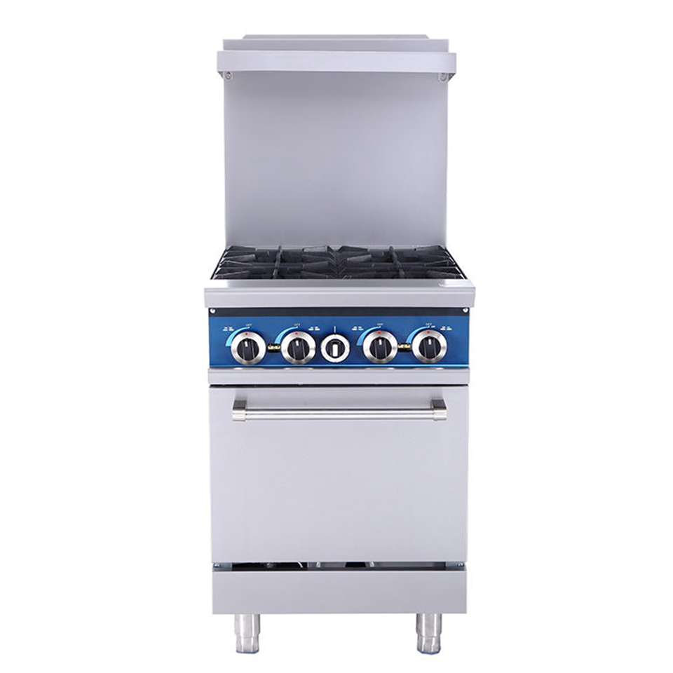 Professional Gas Range FR-24 4 Burner With Built-In Oven For Restaurants
