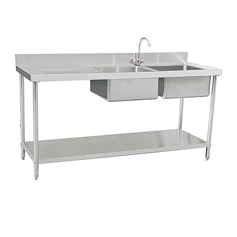 SK Series Kitchen and Bathroom Sink Deep Basin with Shelf for Commercial Use