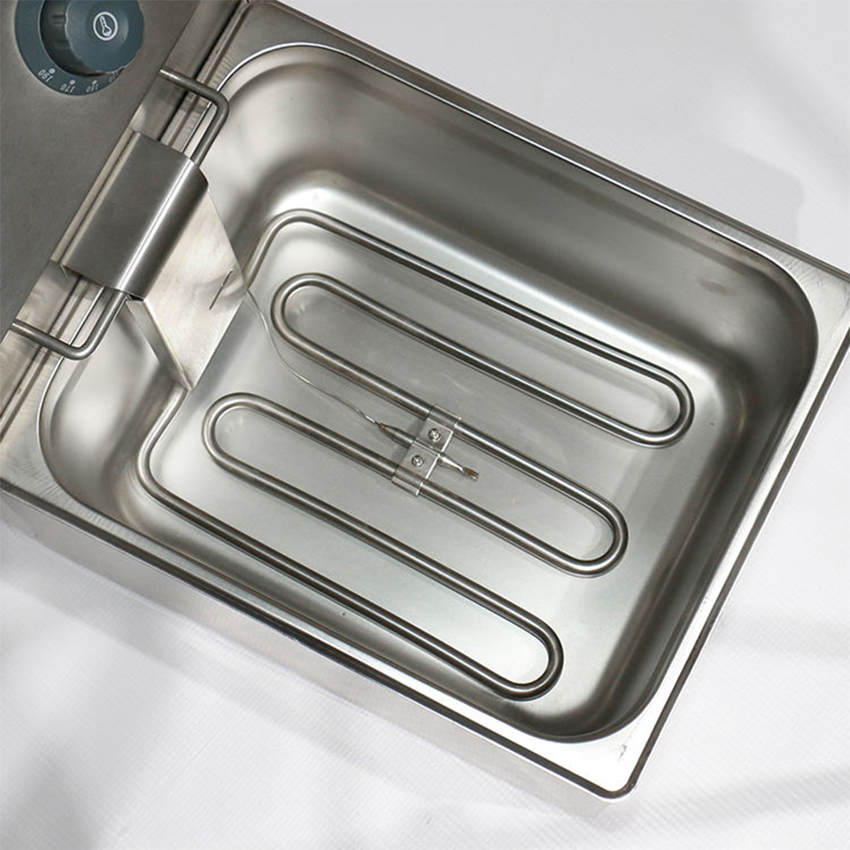 Tabletop Dual Tank Electric Fryer 5kW 220V Compact Design