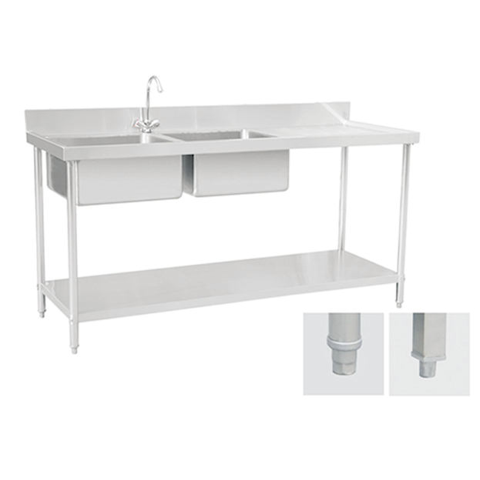 ZZZSSY Double-Bowl Kitchen Sink for Commercial Kitchens and Restaurants