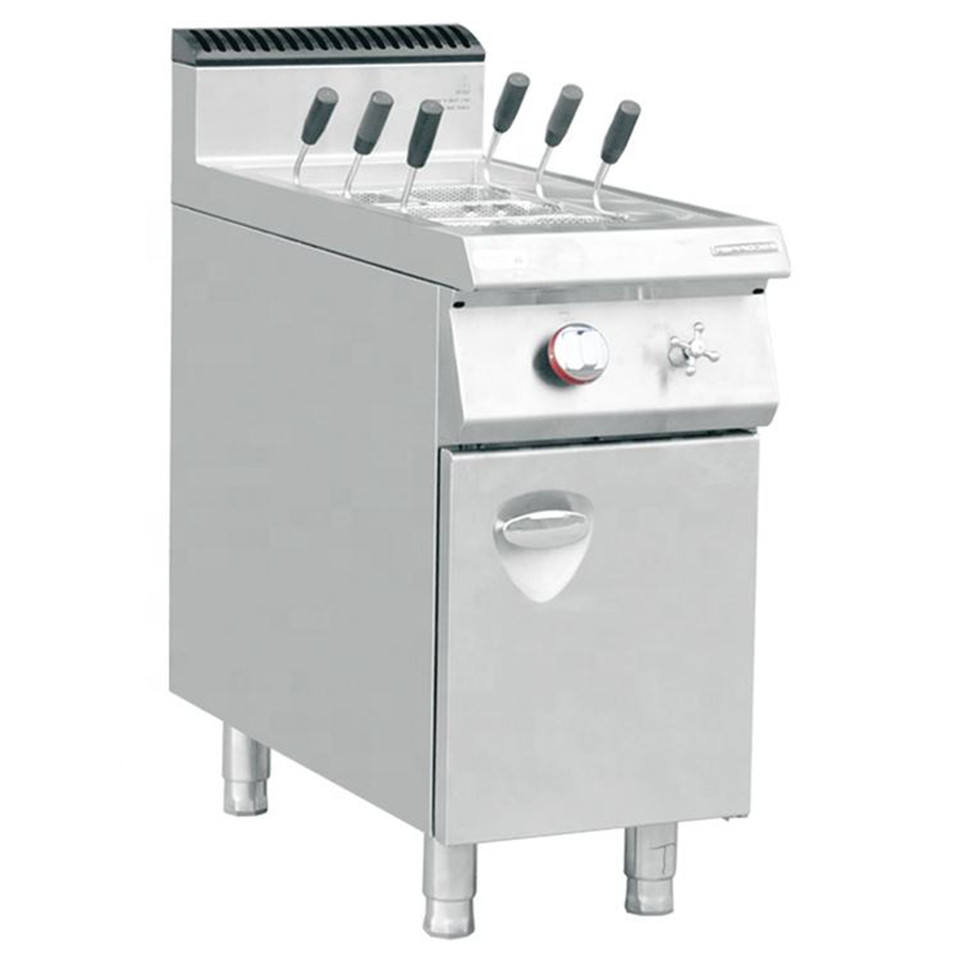 Commercial Electric Pasta Cooker E-DYF-900S Single-Pot 6kW with Storage Cabinet