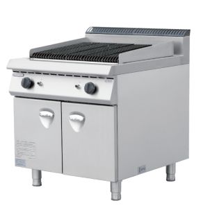 E-RQP-700X Tabletop Gas Grill Compact Stainless Steel for Restaurants