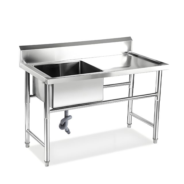 Double Door Workbench Food Industry Use Durable Stainless Steel