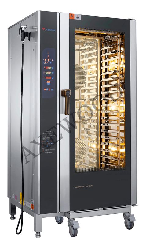Programmable 300-Menu 20-Tray Steam Roast Oven for Catering